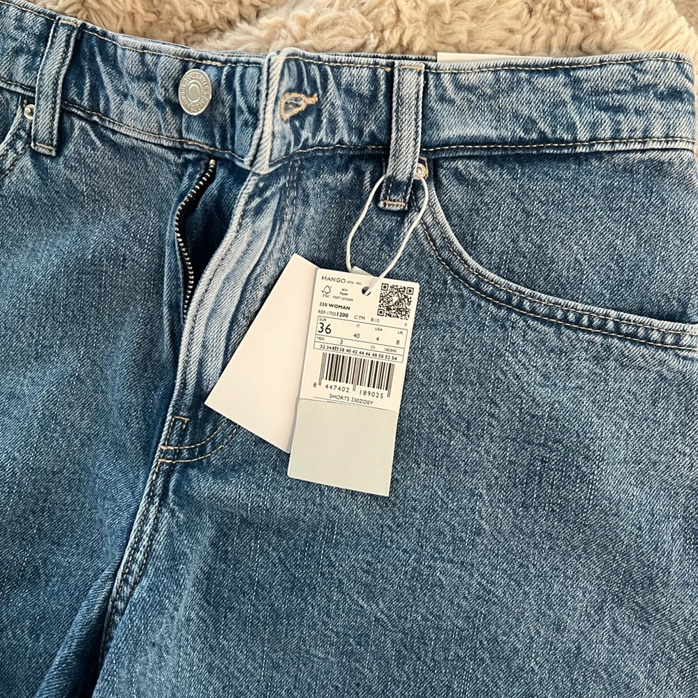 Mango Blue Women's mom Shorts - Picture 3 of 3